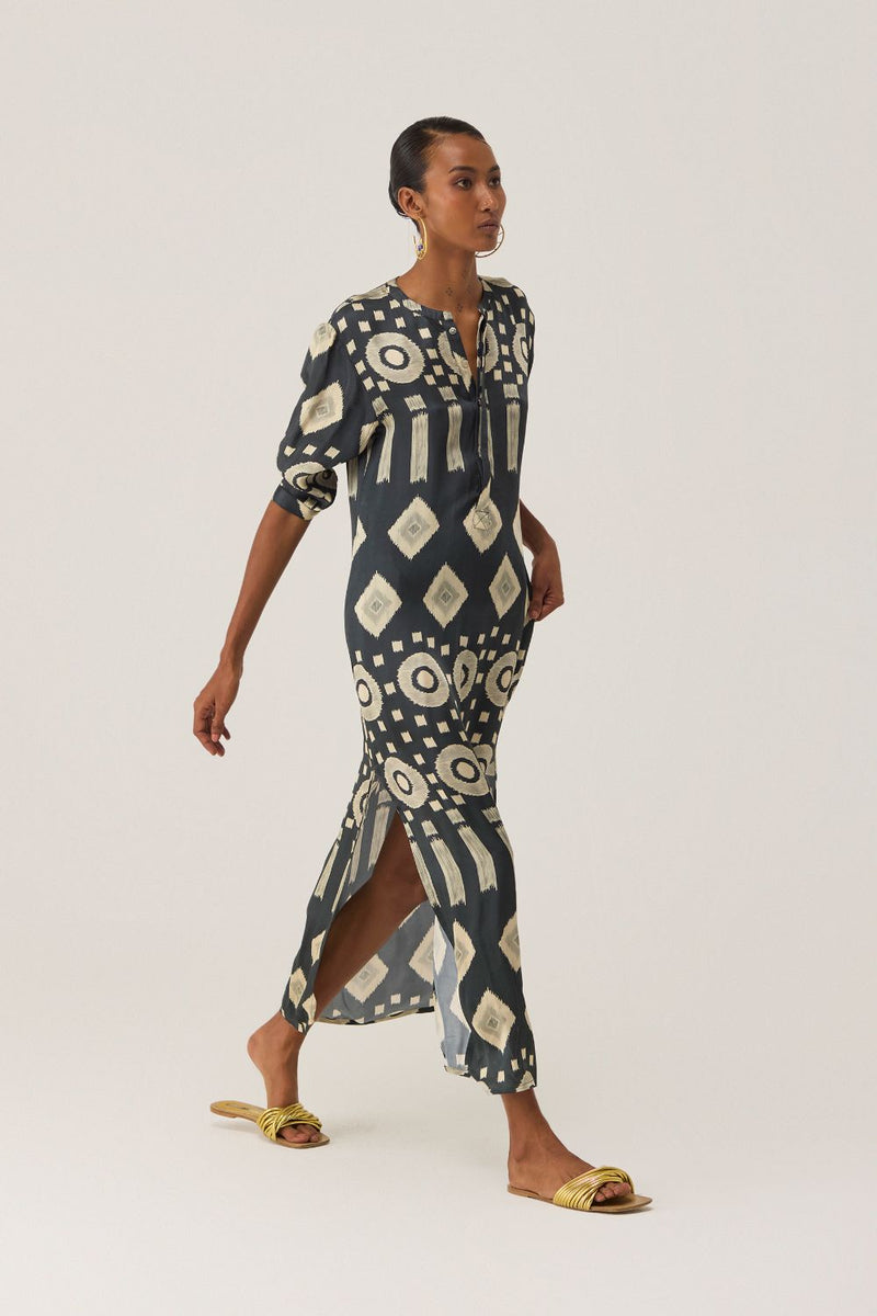 Eclipse Ikat Shirt Dress by World of SiSa for women in Singapore
