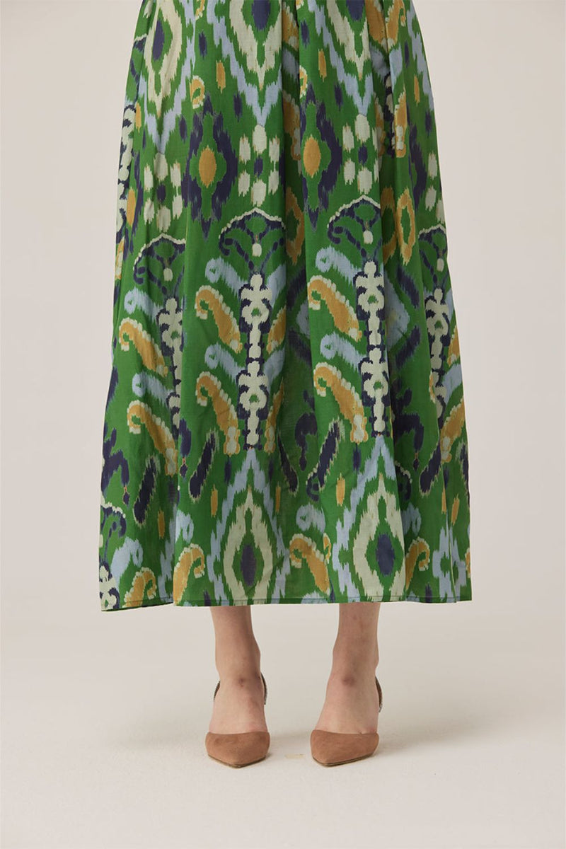 Empire Ikat Beaded Maxi Dress silk by World of SiSa for women in Singapore