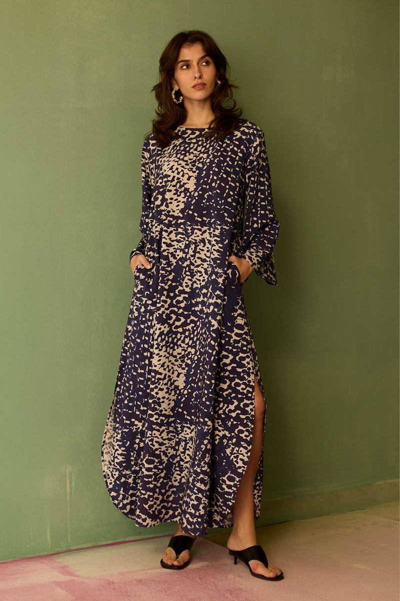 Dapple Abstract Maxi Dress by World of SiSa for women in Singapore