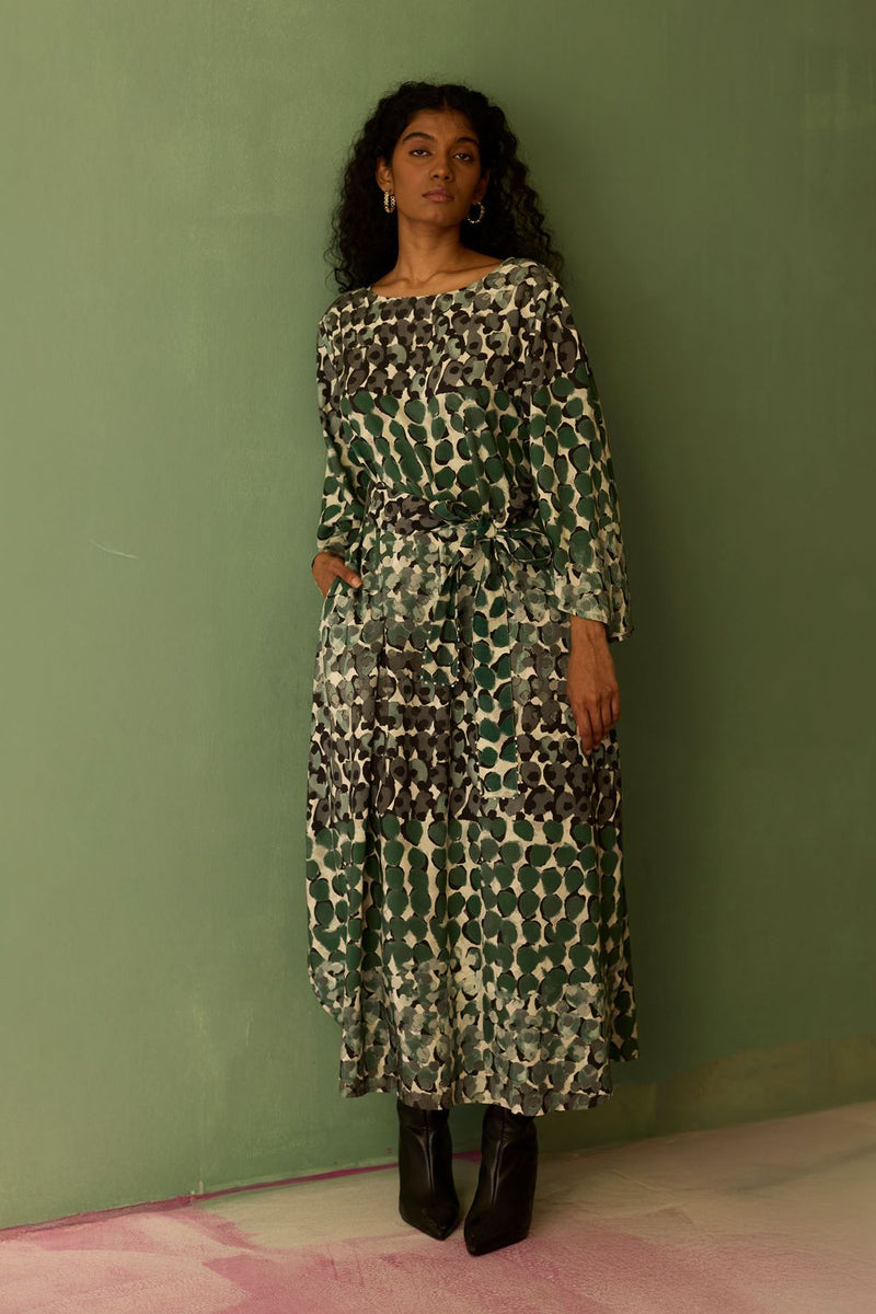 Moss Abstract Maxi Dress by World of SiSa for women in Singapore