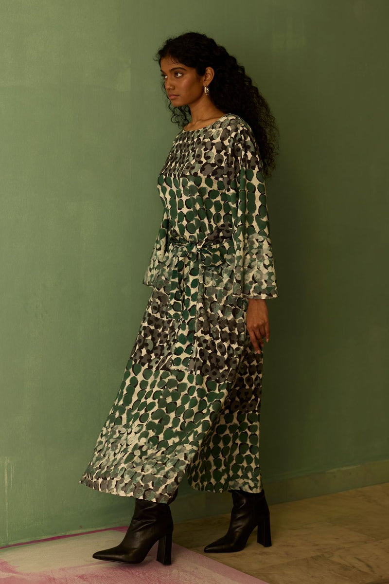 Moss Abstract Maxi Dress by World of SiSa for women in Singapore