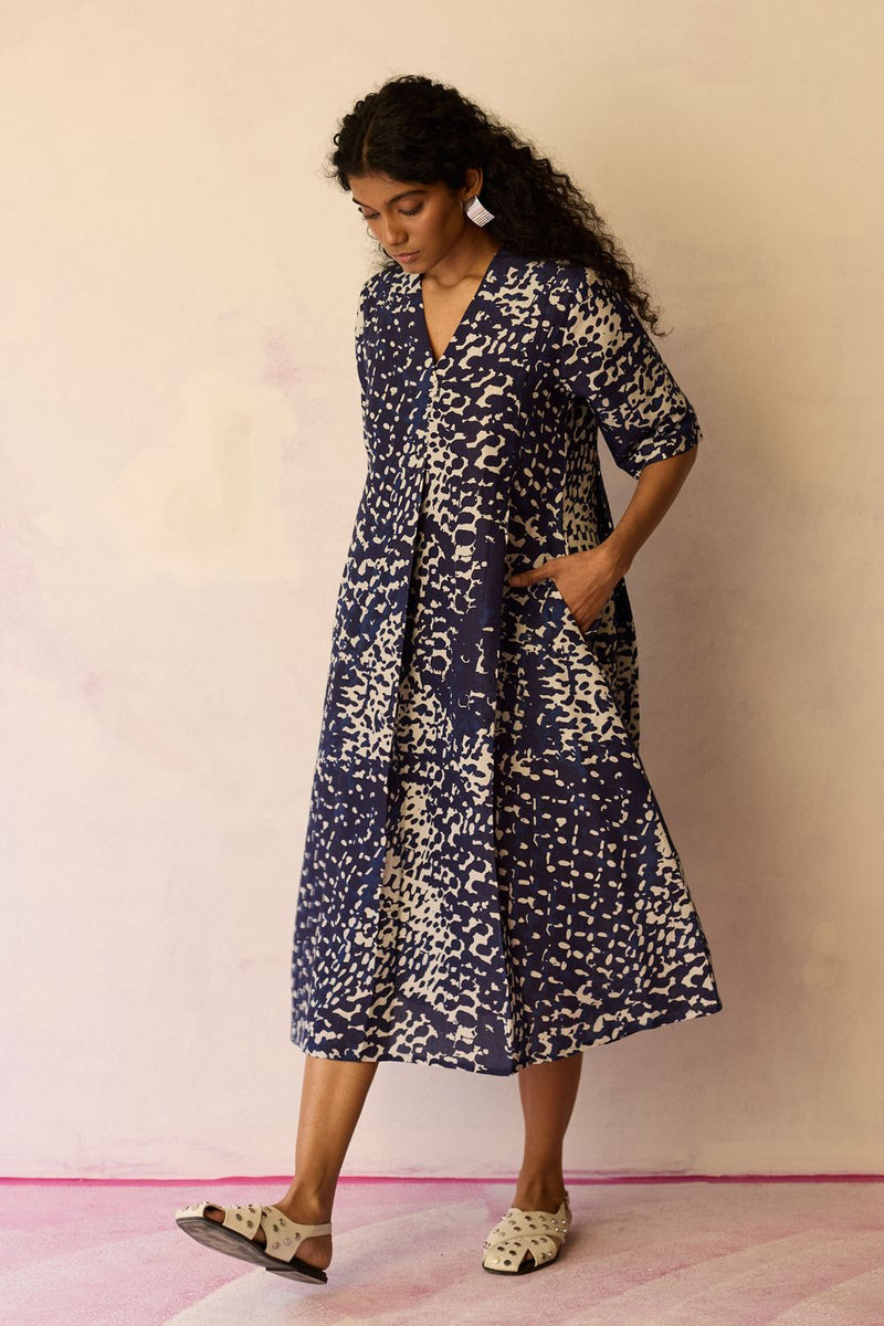 Abstract Dapple Midi Dress by World of SiSa for women in Singapore