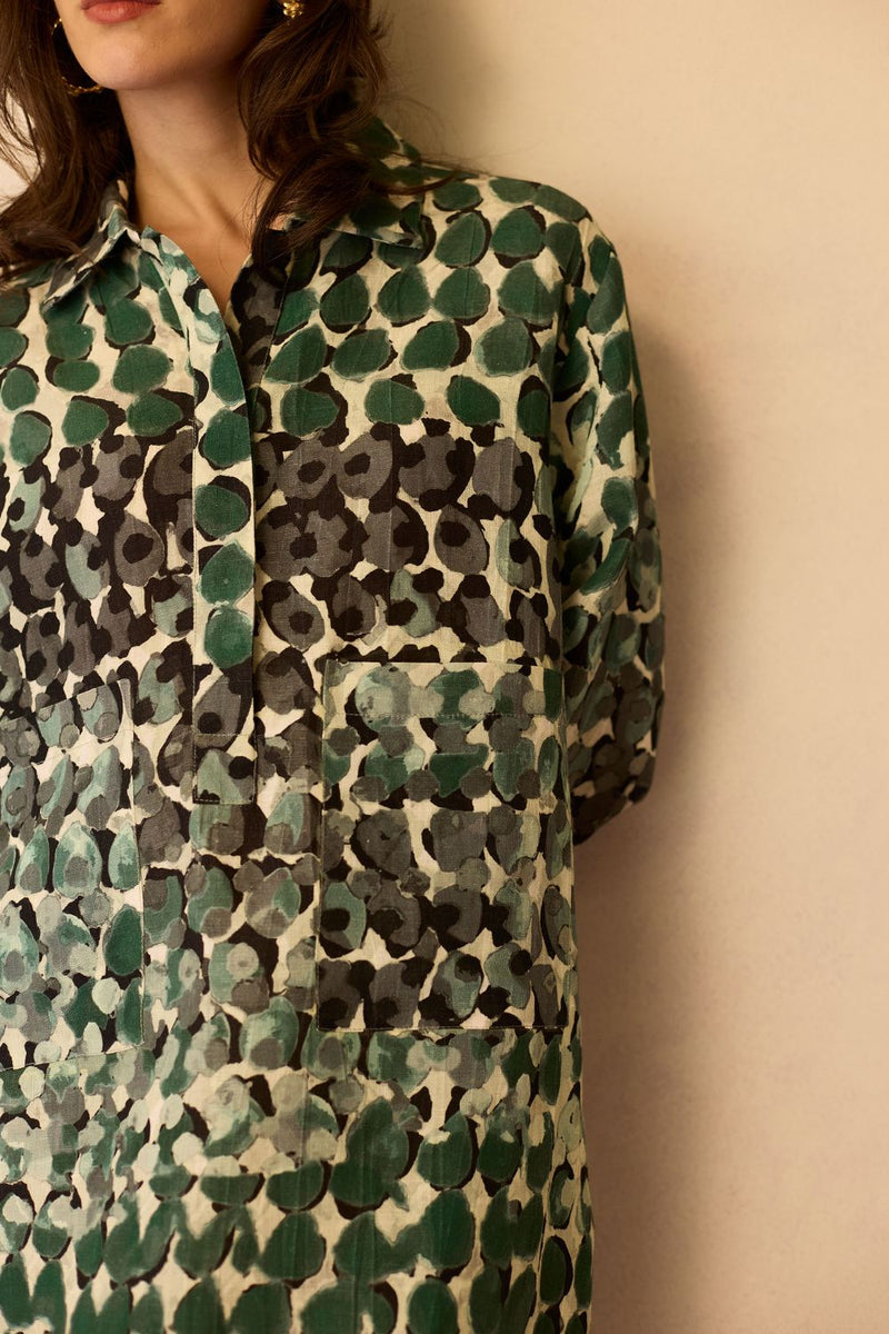 Moss Abstract Relaxed Dress by World of SiSa for women in Singapore