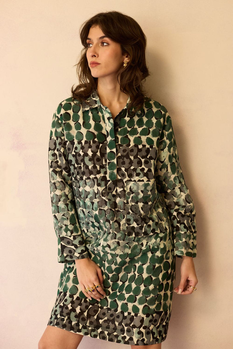 Moss Abstract Relaxed Dress by World of SiSa for women in Singapore