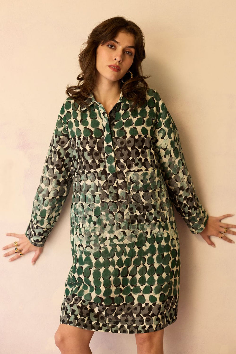 Moss Abstract Relaxed Dress by World of SiSa for women in Singapore