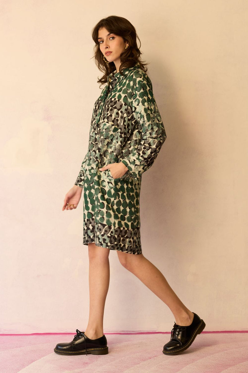 Moss Abstract Relaxed Dress by World of SiSa for women in Singapore