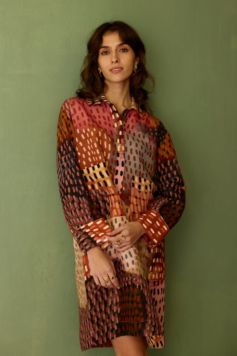 Ember Abstract Relaxed Dress by World of SiSa for women in Singapore