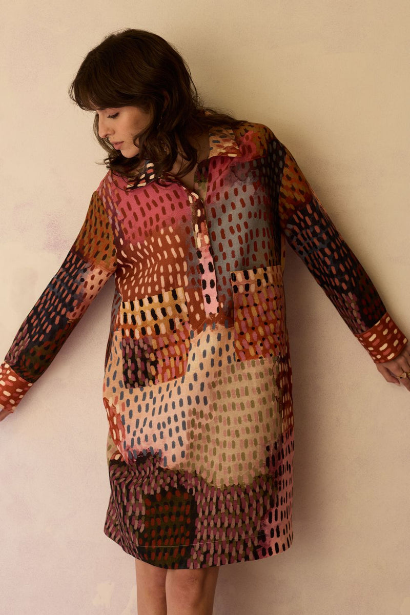 Ember Abstract Relaxed Dress by World of SiSa for women in Singapore