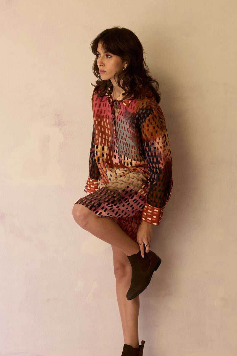 Ember Abstract Relaxed Dress by World of SiSa for women in Singapore
