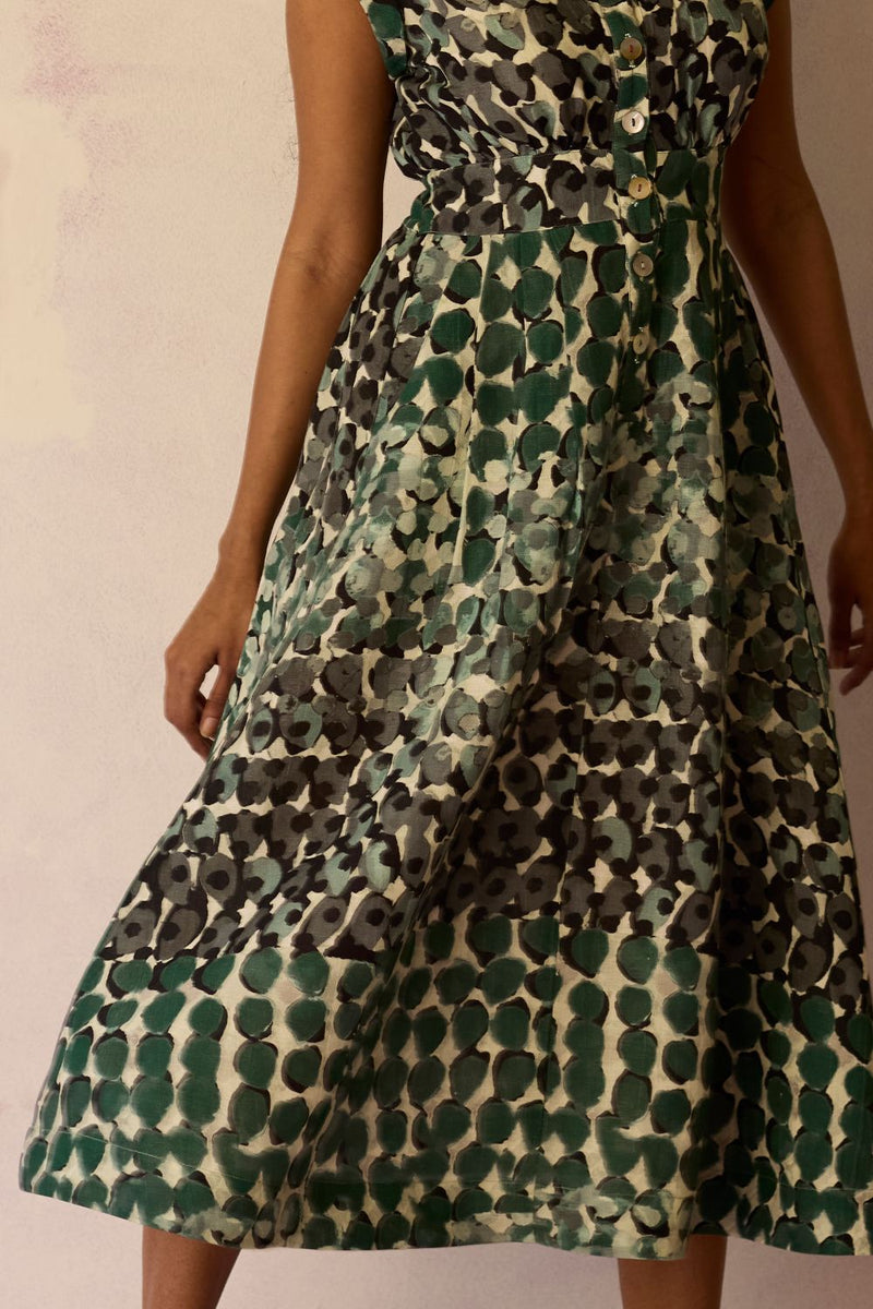 Moss Cap-Sleeved Midi Dress by World of SiSa for women in Singapore