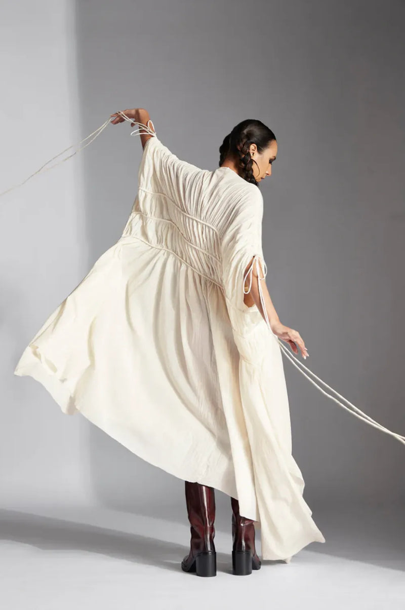 Liva Dress-White cotton by Chola in white color for women in Singapore