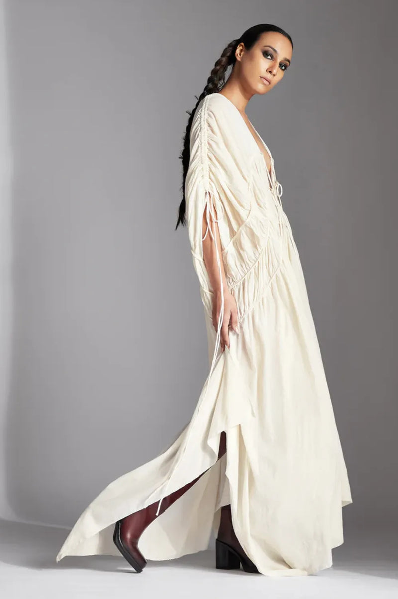 Liva Dress-White cotton by Chola in white color for women in Singapore