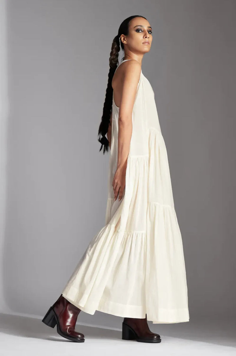 Juna Dress-White cotton by Chola in white color for women in Singapore