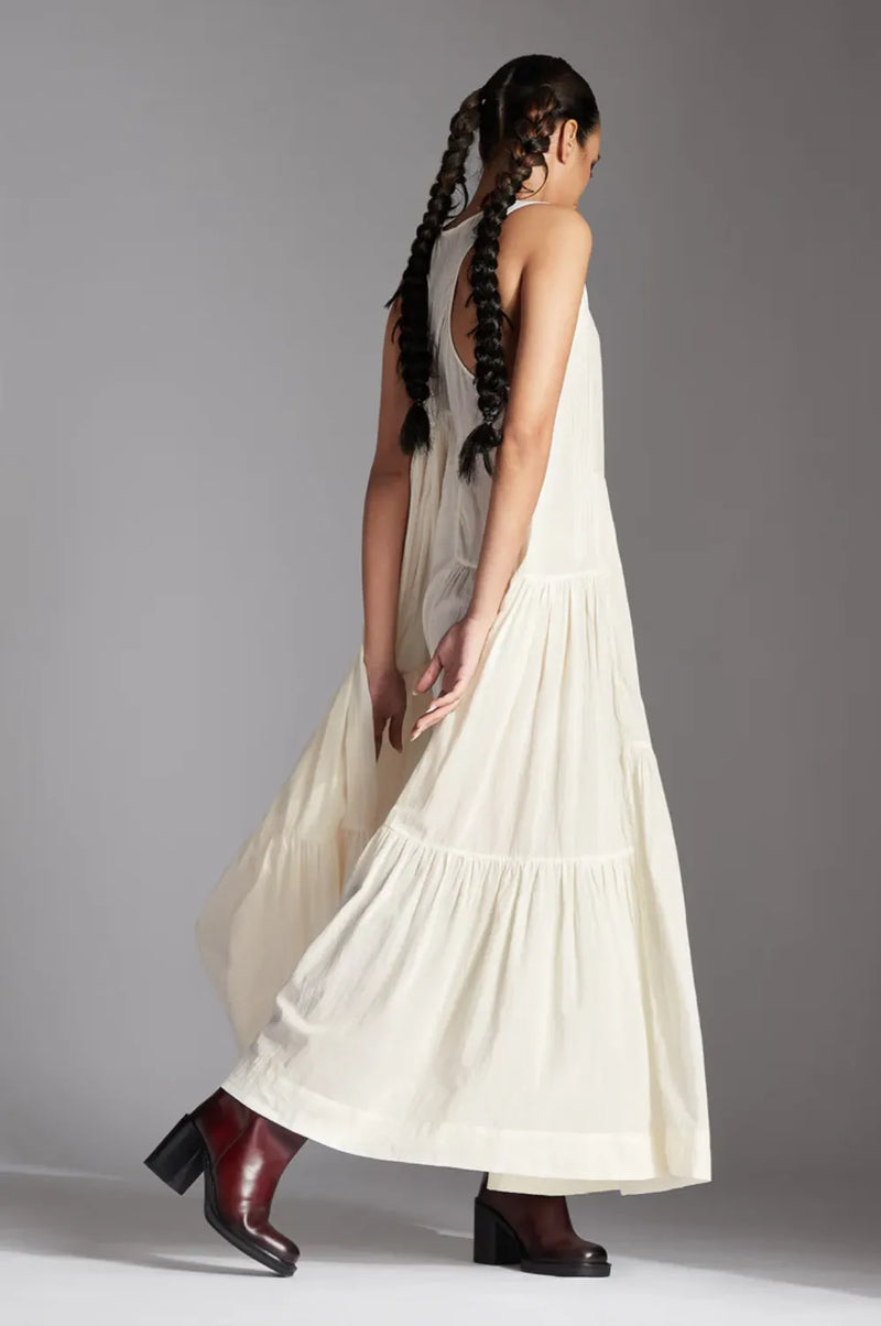 Juna Dress-White cotton by Chola in white color for women in Singapore