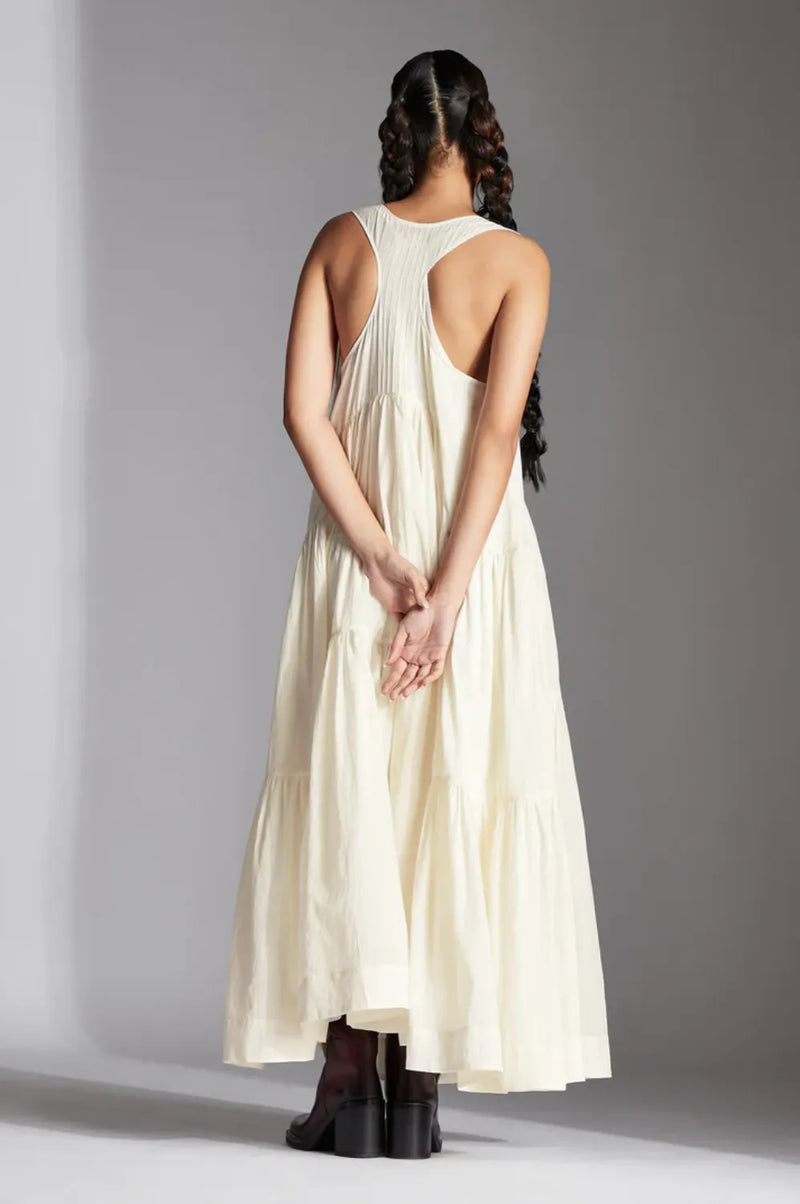 Juna Dress-White cotton by Chola in white color for women in Singapore