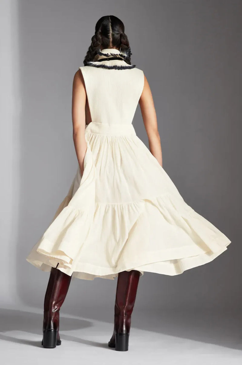Mirae Dress-White cotton by Chola in white color for women in Singapore