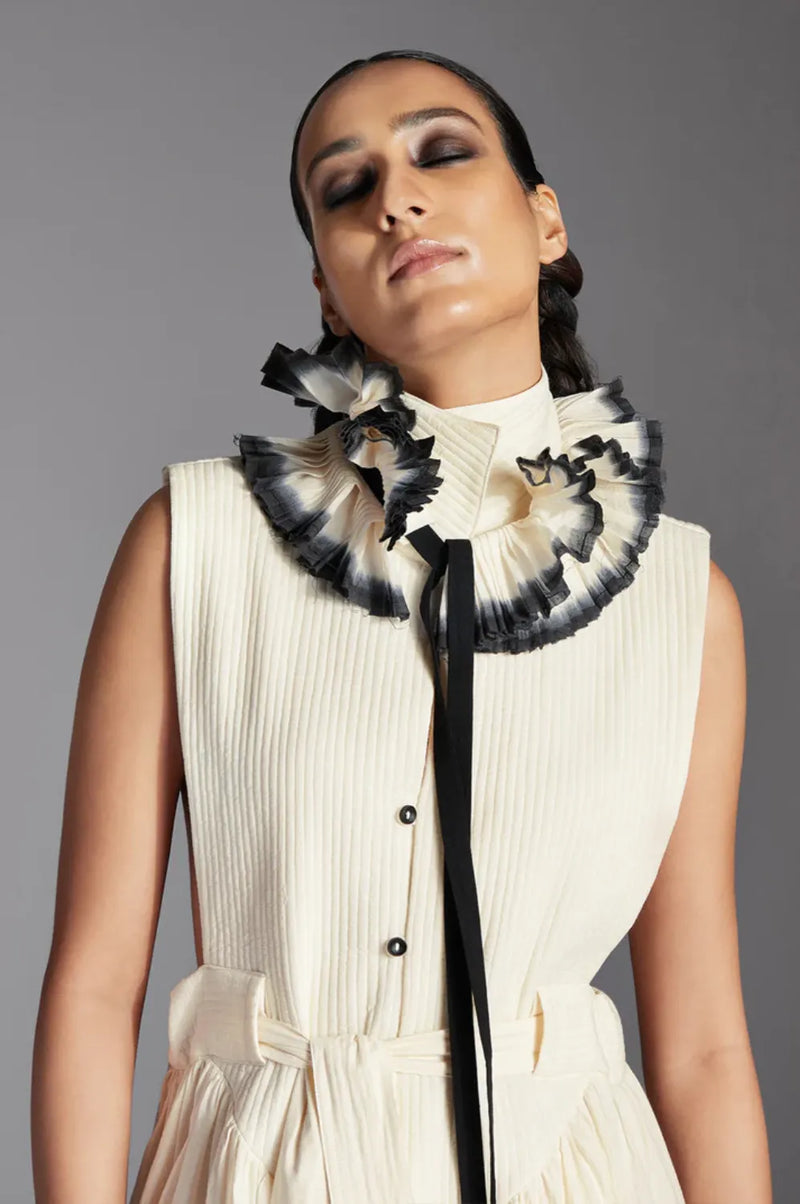 Mirae Dress-White cotton by Chola in white color for women in Singapore