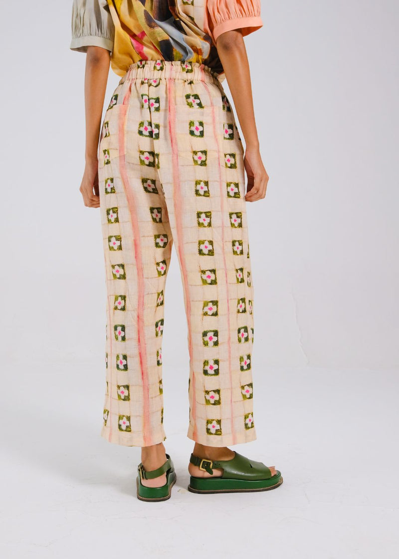 DRAWSTRING PANTS - Tiles all linen by CORD for women in Singapore