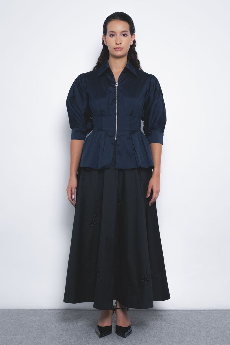 Ame Top - Navy Buy Ame Top - Navy from C&W | Tops And Shirts for Women by Leh Studios in navy color for women in Singapore