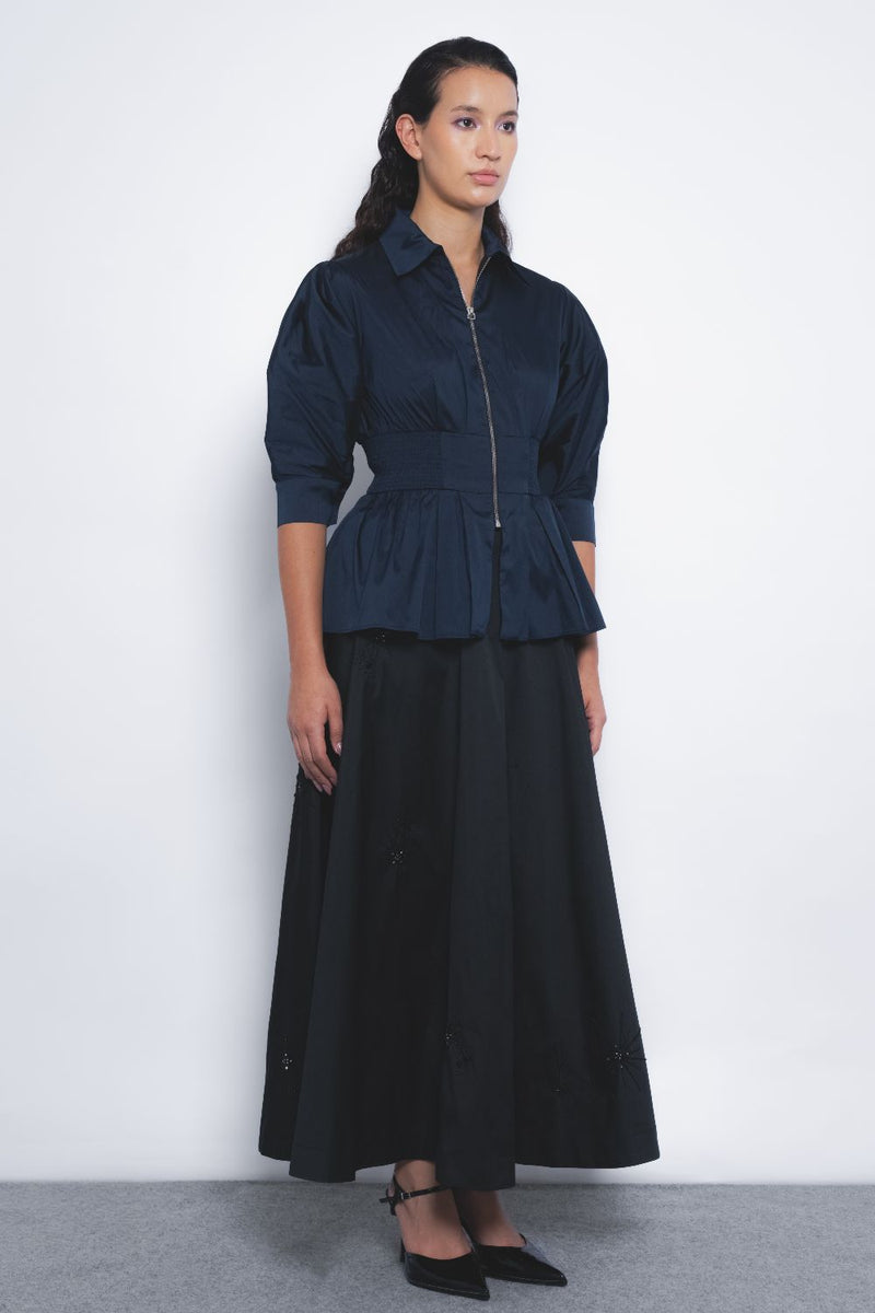 Ame Top - Navy Buy Ame Top - Navy from C&W | Tops And Shirts for Women by Leh Studios in navy color for women in Singapore