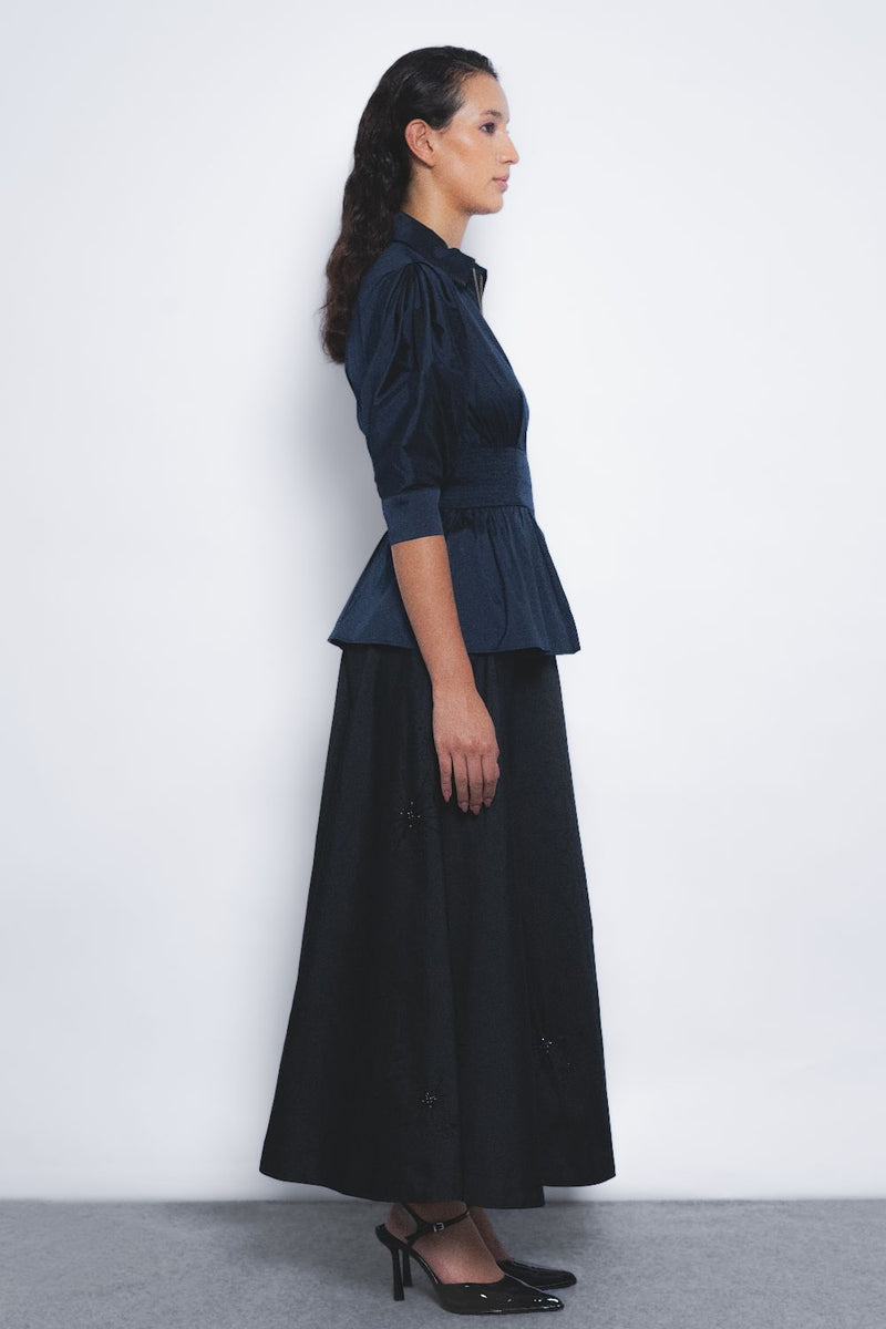 Ame Top - Navy Buy Ame Top - Navy from C&W | Tops And Shirts for Women by Leh Studios in navy color for women in Singapore