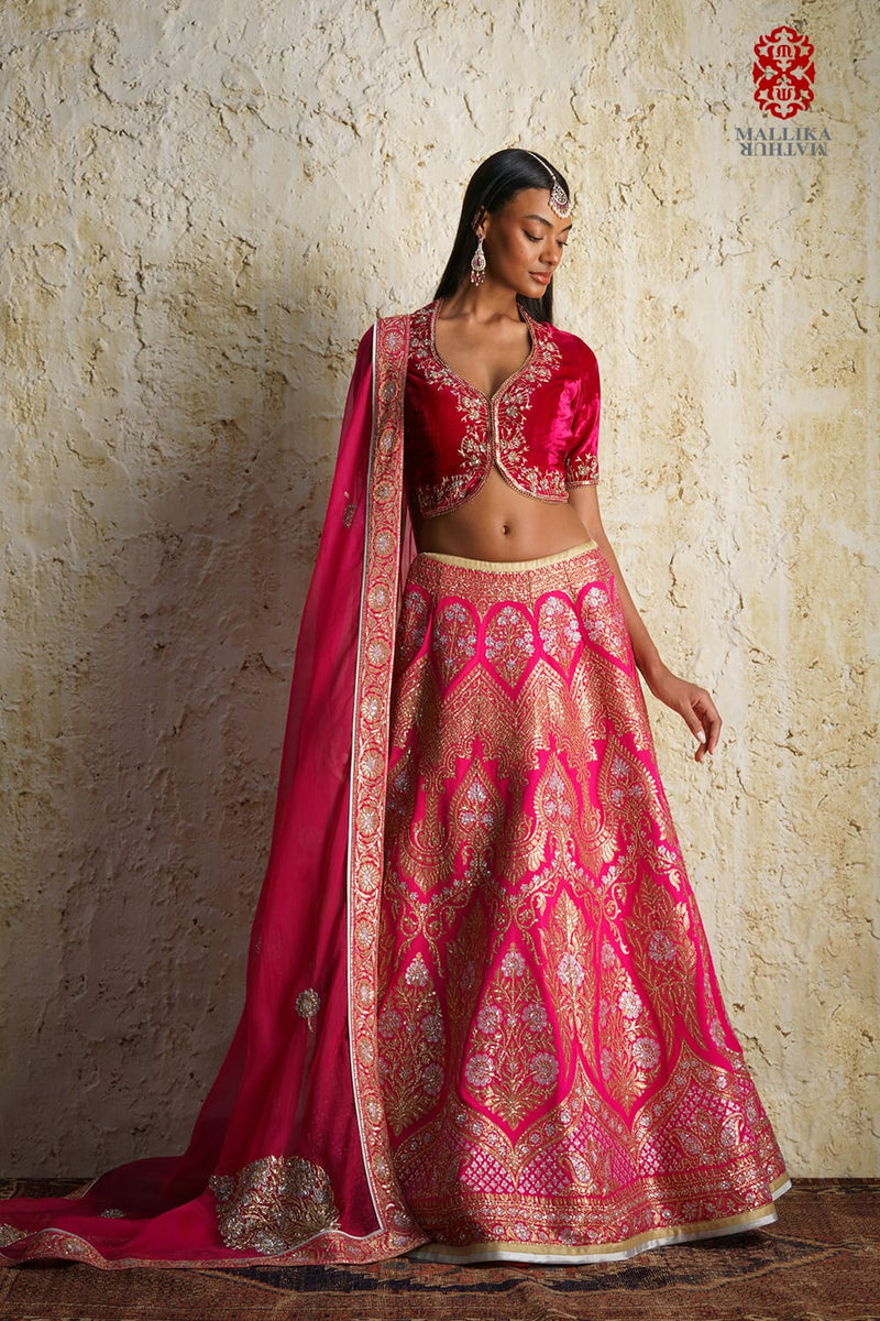 Amira velvet koti Buy Amira velvet koti from C&W | Blouses for Women by Mallika Mathur in pink color for women in Singapore