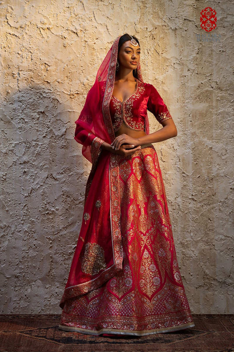 Varya Rani pink silk georgette Kalidar lehenga silk Buy Varya Rani pink silk georgette Kalidar lehenga from C&W | Lehenga Sets for Women by Mallika Mathur in pink color for women in Singapore