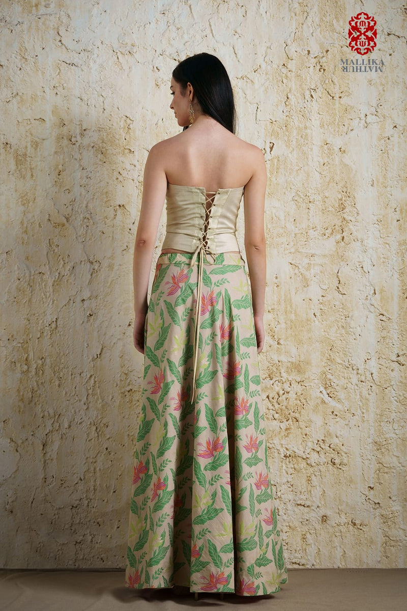 Jabakusum Lehenga silk Buy Jabakusum Lehenga from C&W | Lehenga Sets for Women by Mallika Mathur in natural color for women in Singapore