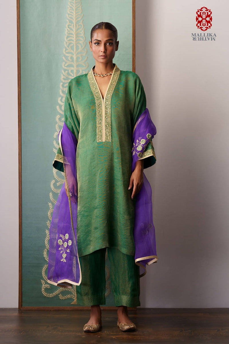 Shagufta Dupatta kora puple embroidered Buy Shagufta Dupatta kora puple embroidered from C&W | Dupattas for Women by Mallika Mathur in purple color for women in Singapore