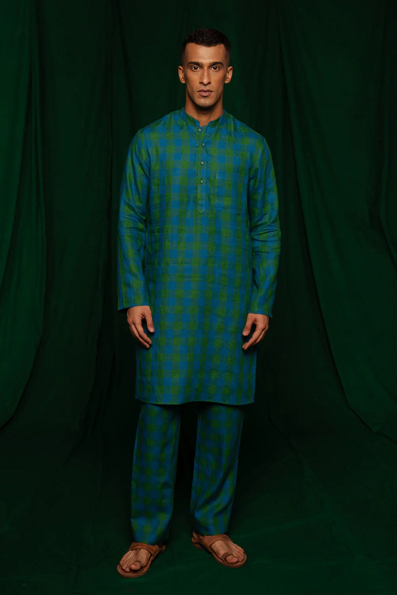 Forest Linen Kurta Set