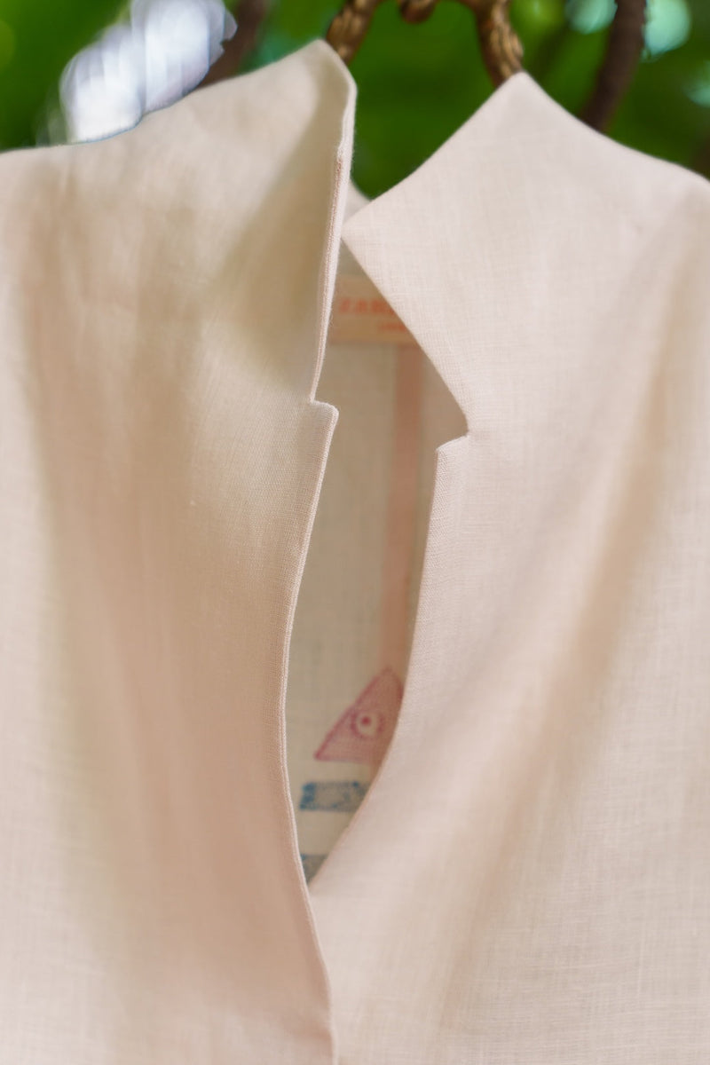 Ocean breeze Ivory-Shirt linen by Zanzibar Living in ivory for women in Singapore