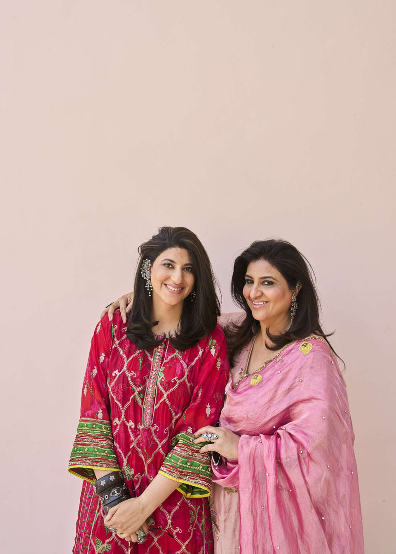 Ramniq Red Choga Style Kurta Set crepe kurta/kurta set by Rajiramniq in red for women in Singapore