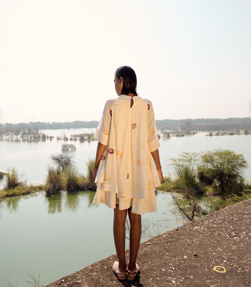 Starling dress cotton by Khara Kapas in white for women in Singapore