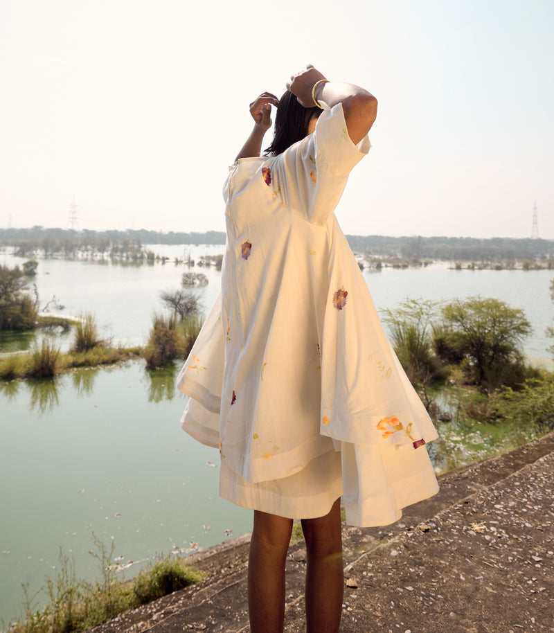 Starling dress cotton by Khara Kapas in white for women in Singapore