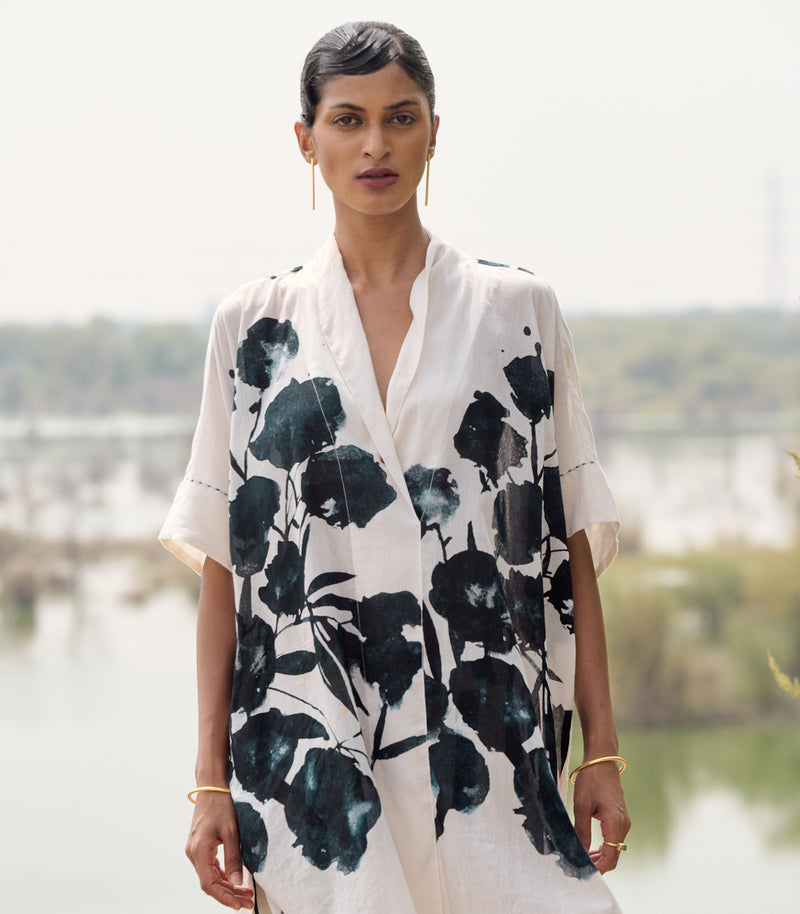 Hyacinth co-ord set cotton by Khara Kapas in blue for women in Singapore