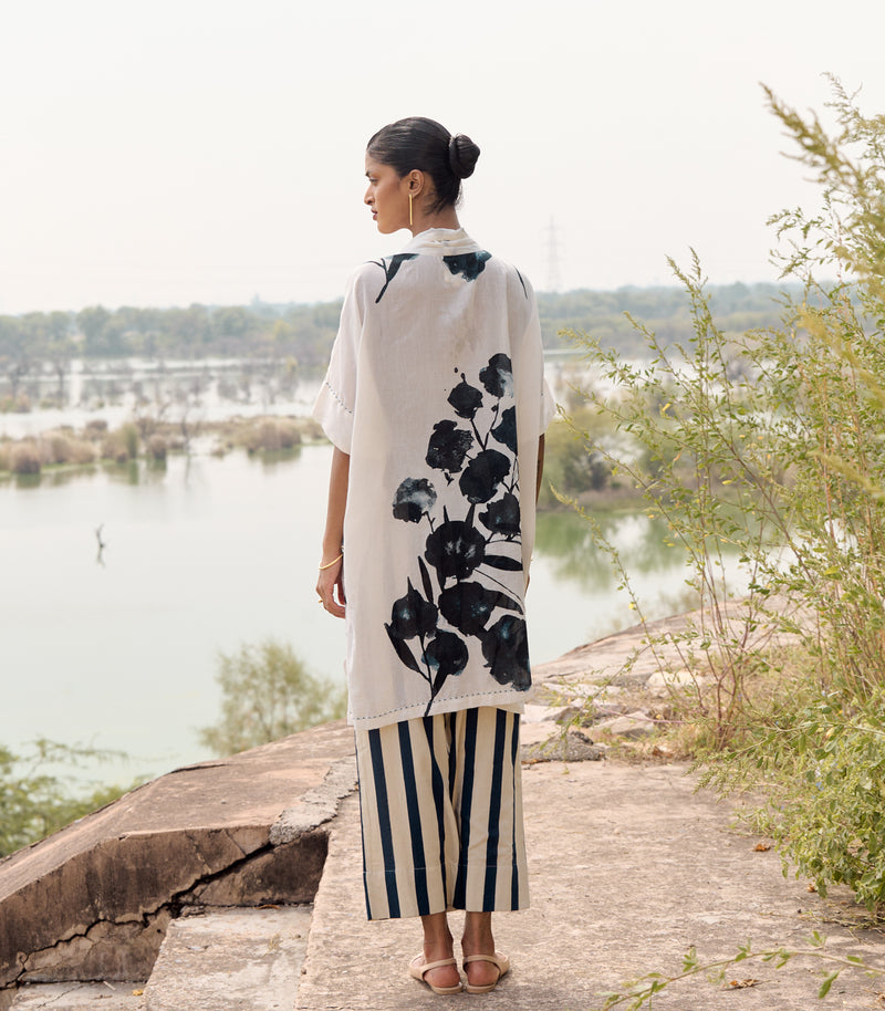 Hyacinth co-ord set cotton by Khara Kapas in blue for women in Singapore