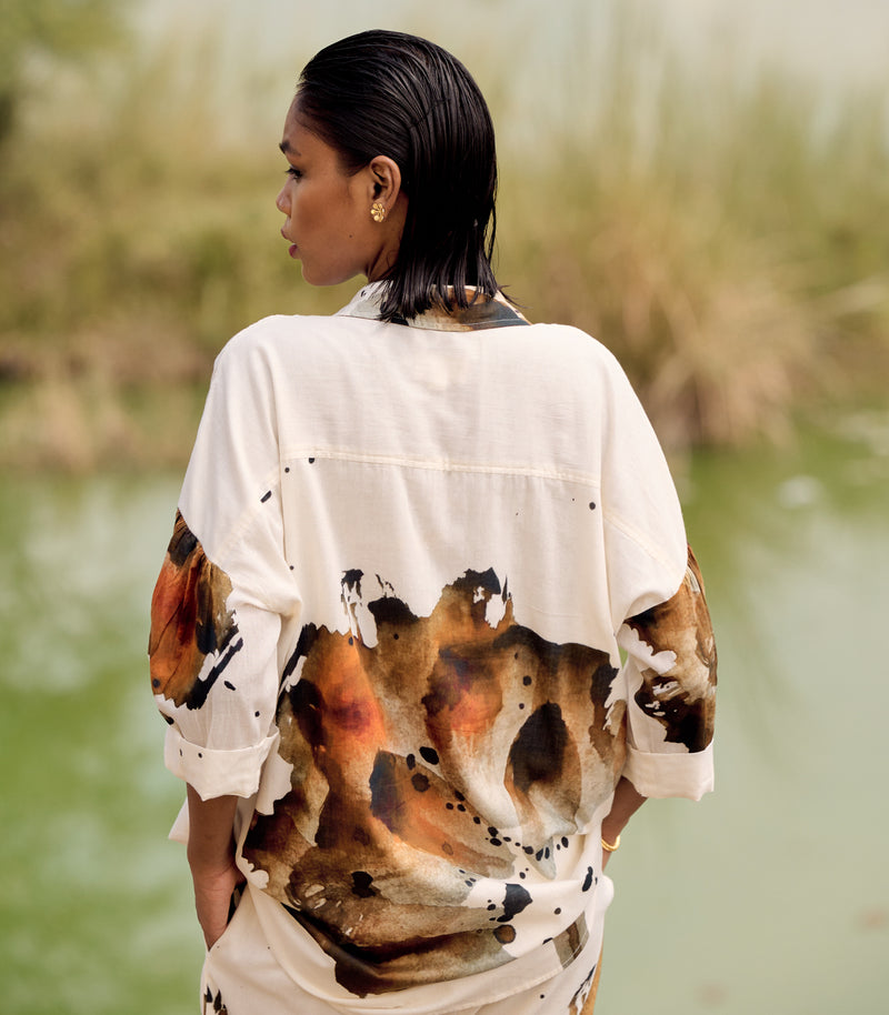 Myna co-ord set cotton by Khara Kapas in multi for women in Singapore