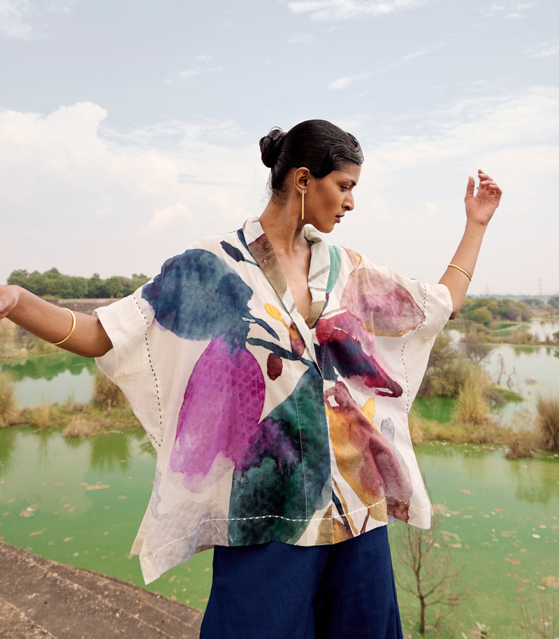 Hyliota co-ord set cotton by Khara Kapas in multi for women in Singapore