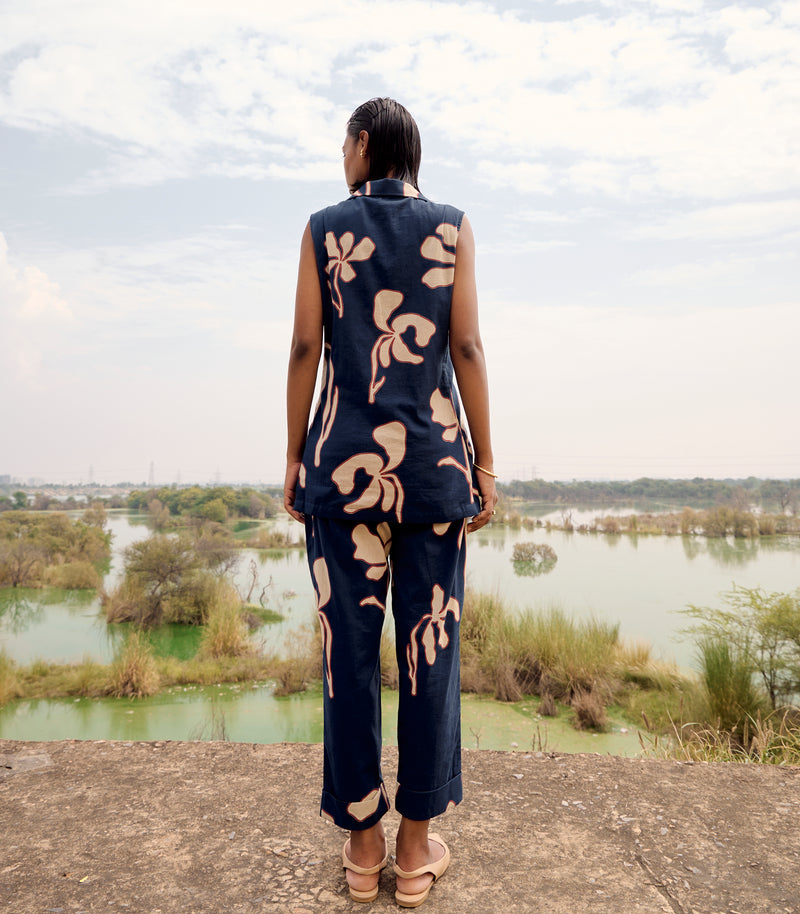 Elaenia co-ord set cotton by Khara Kapas in white for women in Singapore