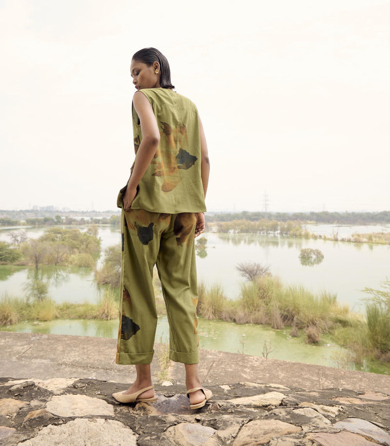 Warbler co-ord set cotton by Khara Kapas in multi for women in Singapore