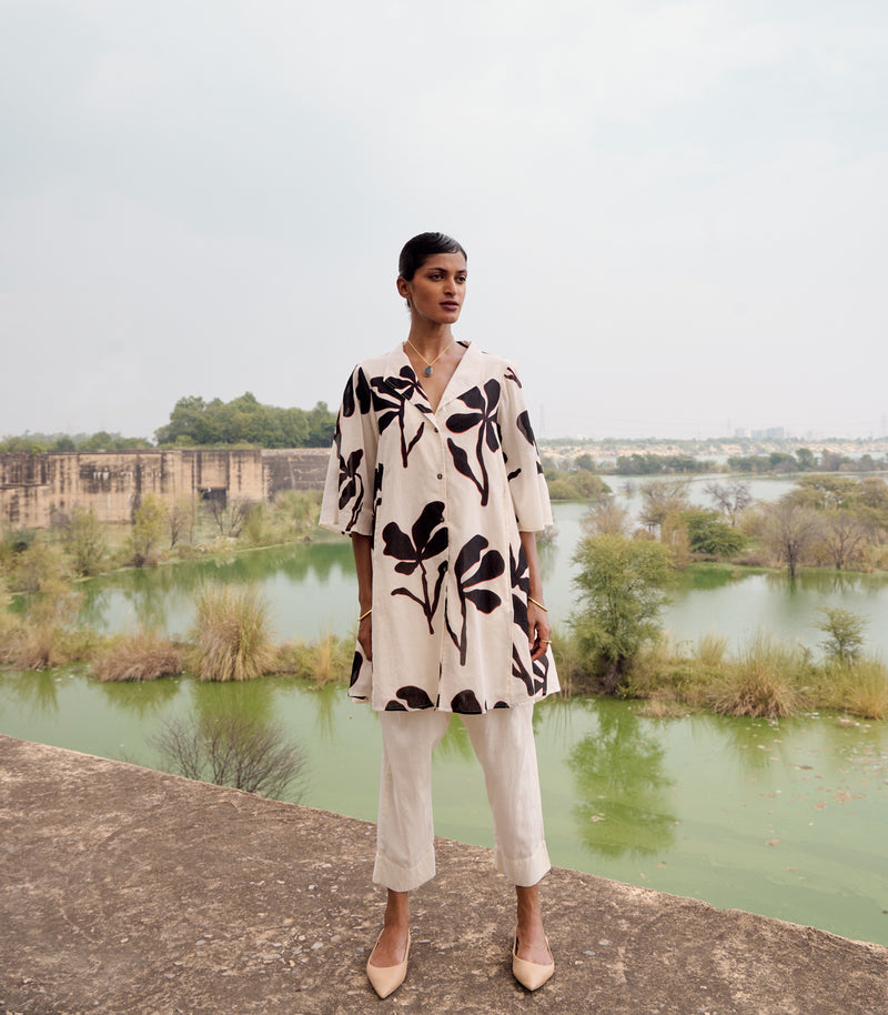 Ioras co-ord set cotton by Khara Kapas in white for women in Singapore
