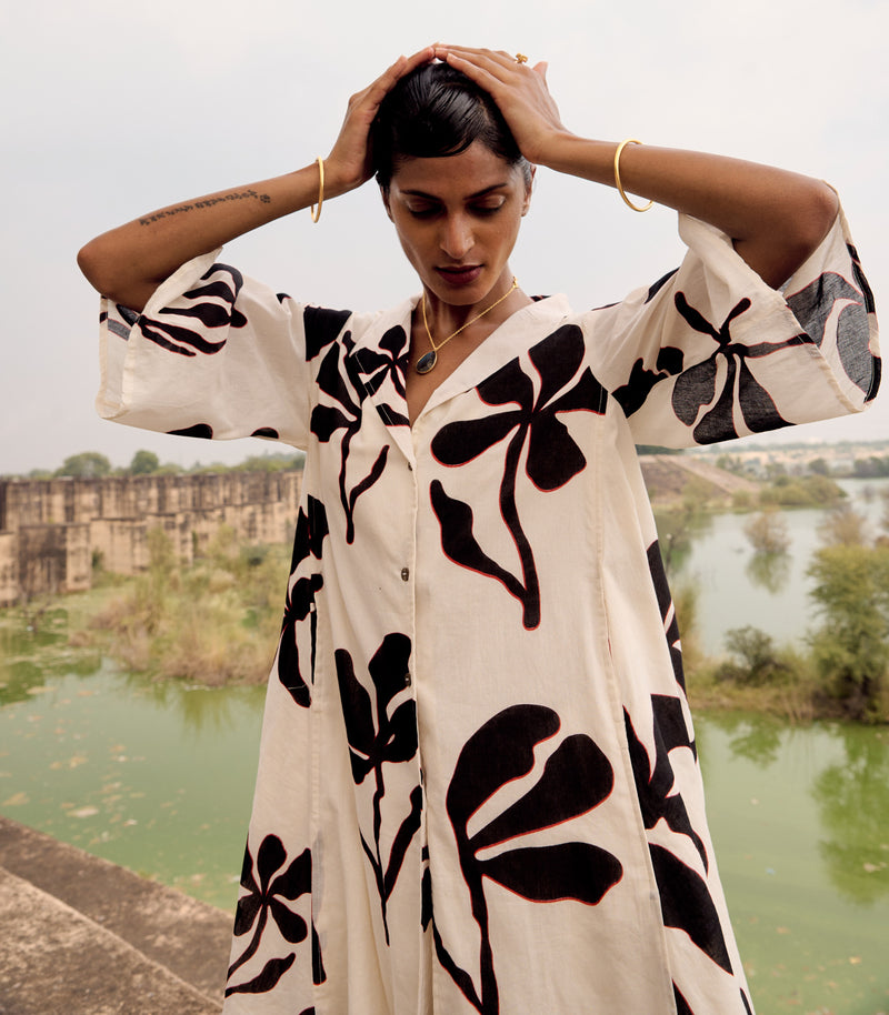Ioras co-ord set cotton by Khara Kapas in white for women in Singapore