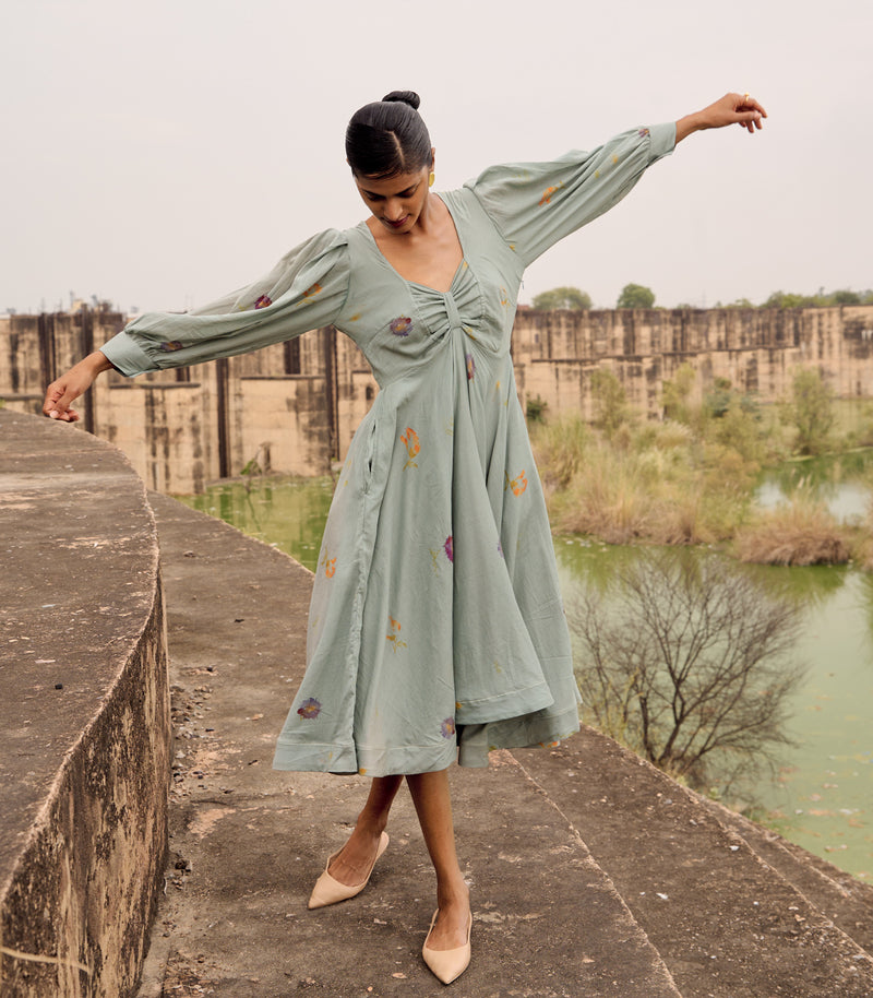 Pepla dress cotton by Khara Kapas in blue for women in Singapore