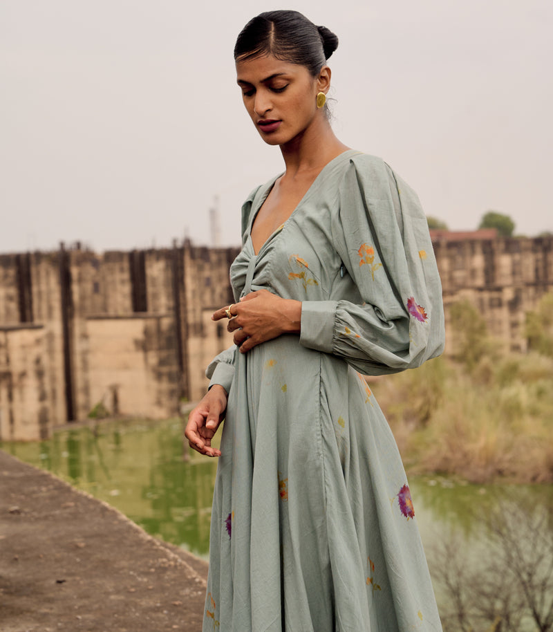 Pepla dress cotton by Khara Kapas in blue for women in Singapore