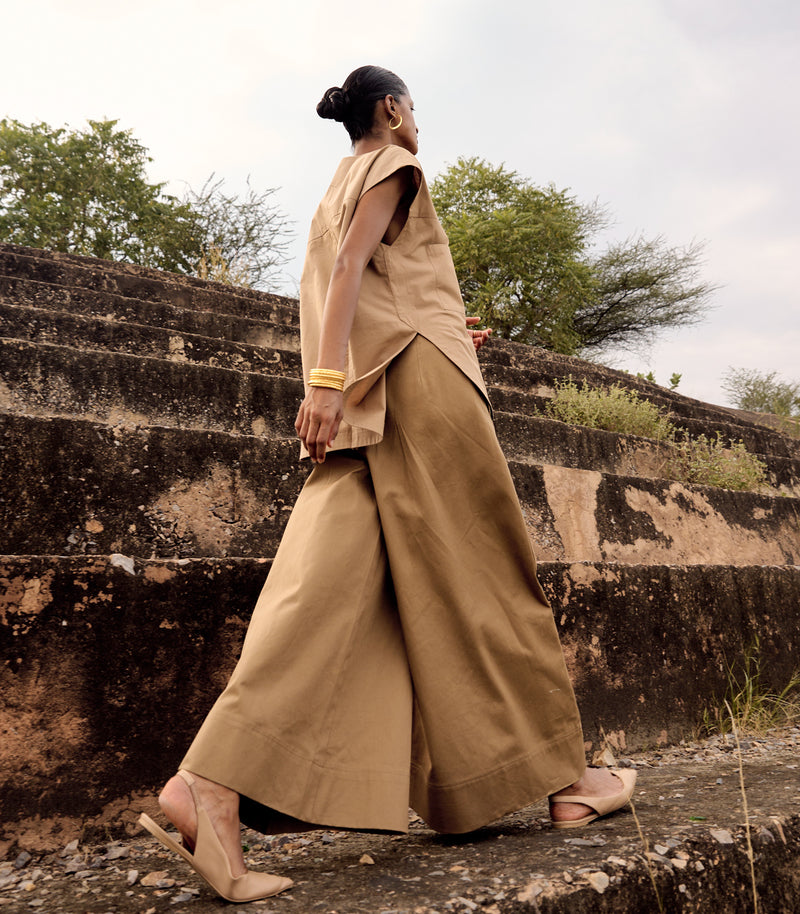 Wood rail co-ord set poplin by Khara Kapas for women in Singapore