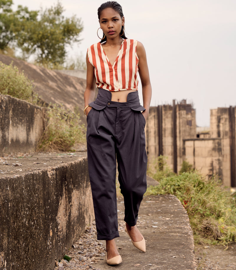 Caroline crop top cotton by Khara Kapas in red for women in Singapore