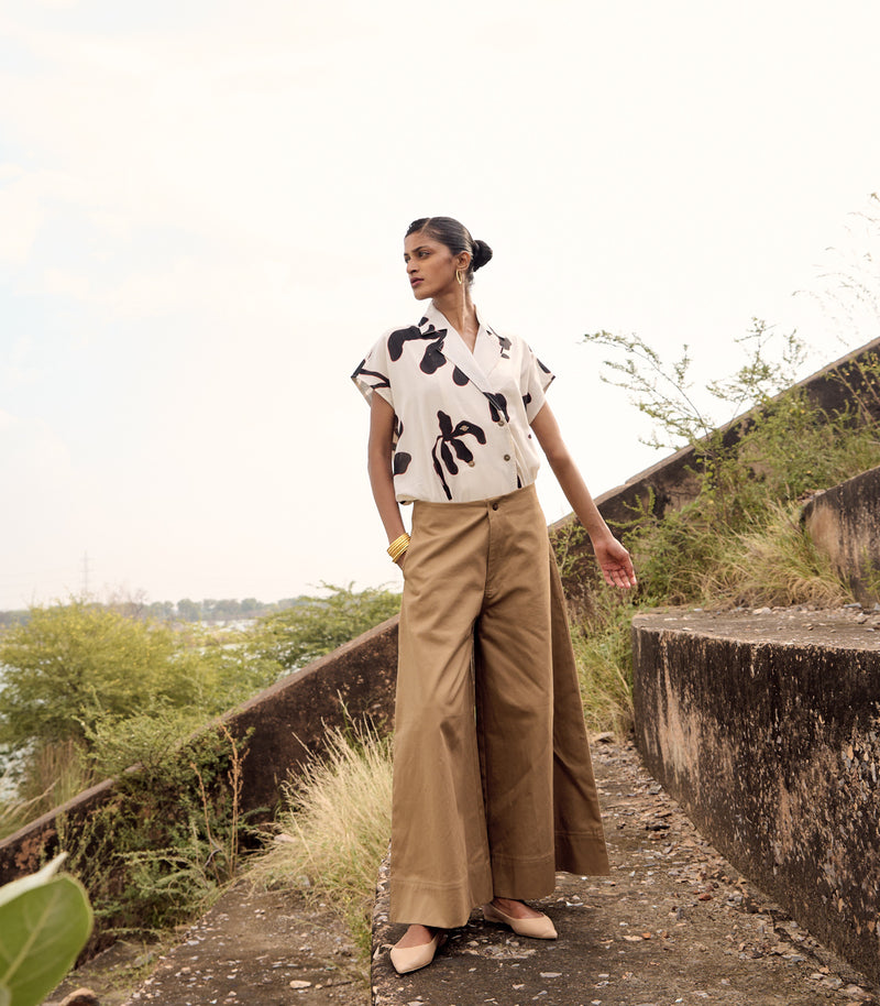 Serina trouser cotton by Khara Kapas for women in Singapore