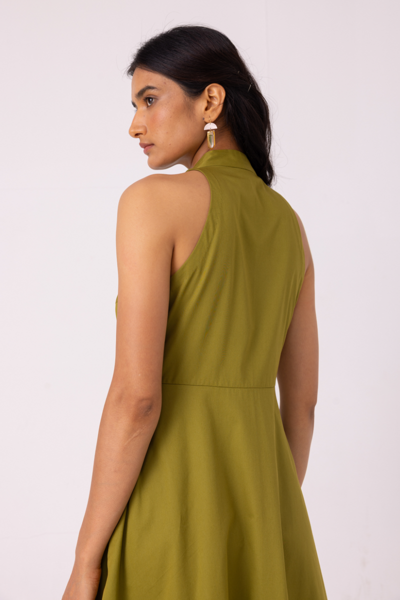 Daisy Green Halter Maxi Dress cotton by The Summer House for women in Singapore