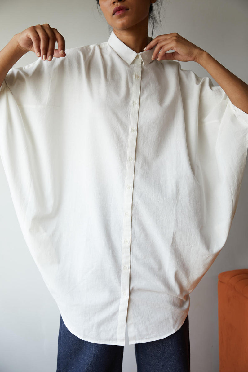 Daniel Shirt cotton by The Summer House in white color for women in Singapore