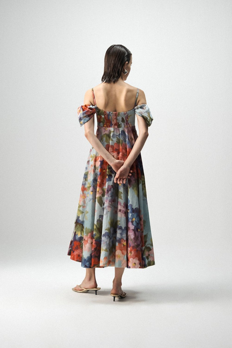 DARLINGTON BRALETTE DRESS satin by Yam in multi color for women in Singapore